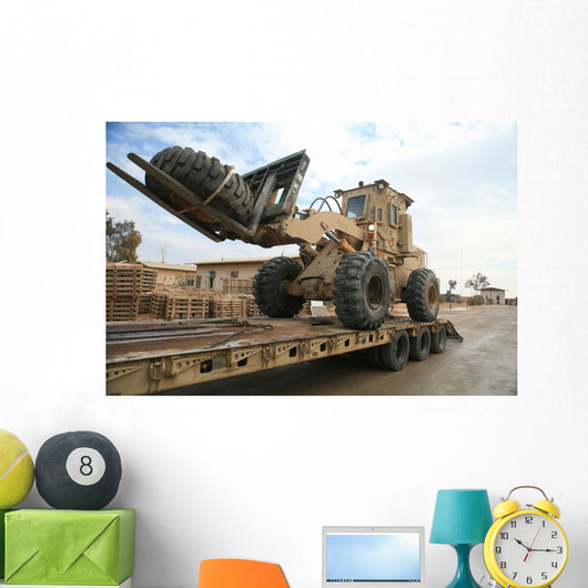 Forklift Is Unloaded off Wall Decal