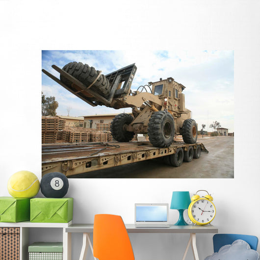 Forklift Is Unloaded off Wall Decal