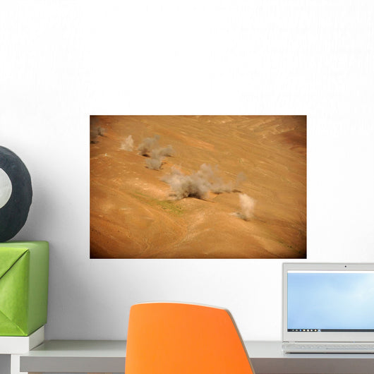 Dust Rises from Impact Wall Decal