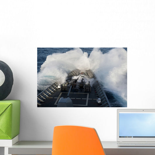Bow Uss Cowpens Plows Wall Decal
