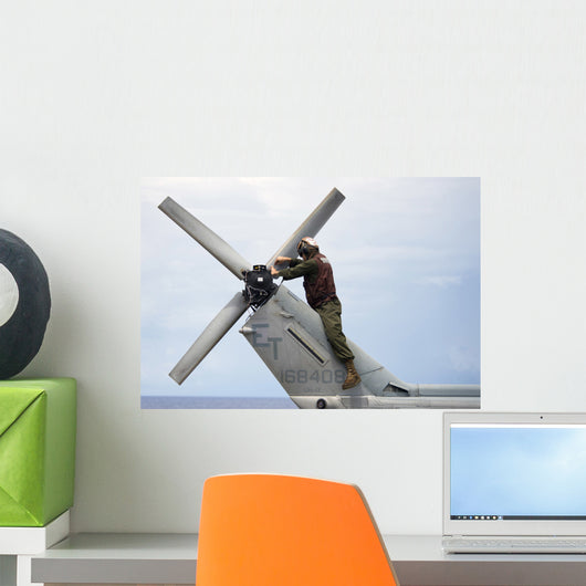Marine Conducts Maintenance Tail Wall Decal