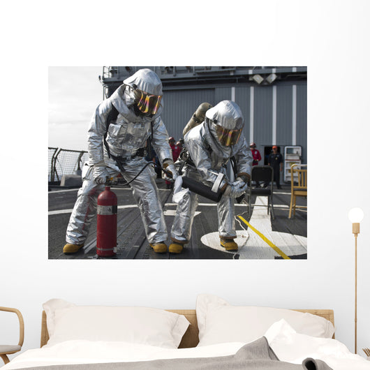 Firemen Confirm Simulated Fire Wall Decal