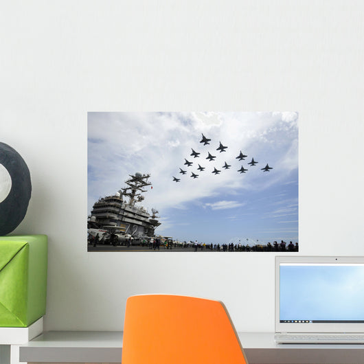 Helicopters Fire Flares as Wall Decal