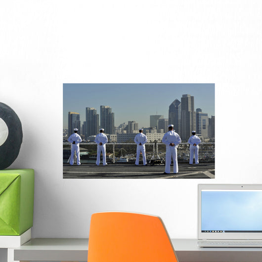 Sailors Man Rails aboard Wall Decal Design 3