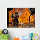 Two-man Team Battles Blaze Wall Decal