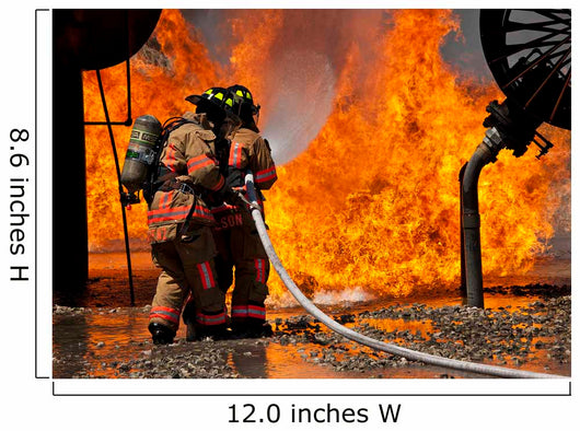 Two-man Team Battles Blaze Wall Decal