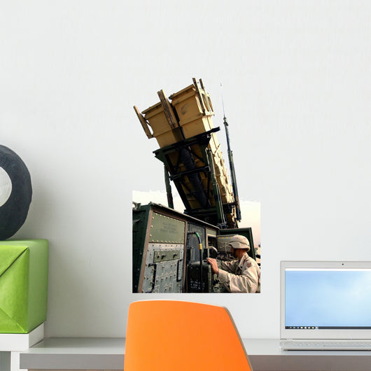 Us Army Soldier Checking Wall Decal