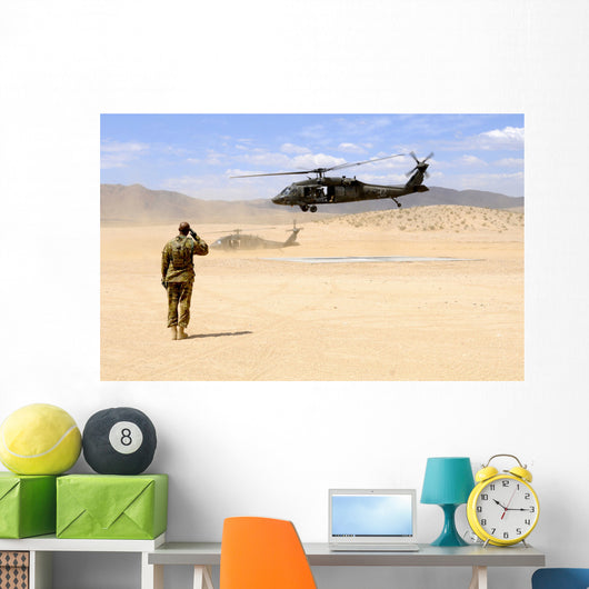 Brigade Aviation Officer Salutes Wall Decal