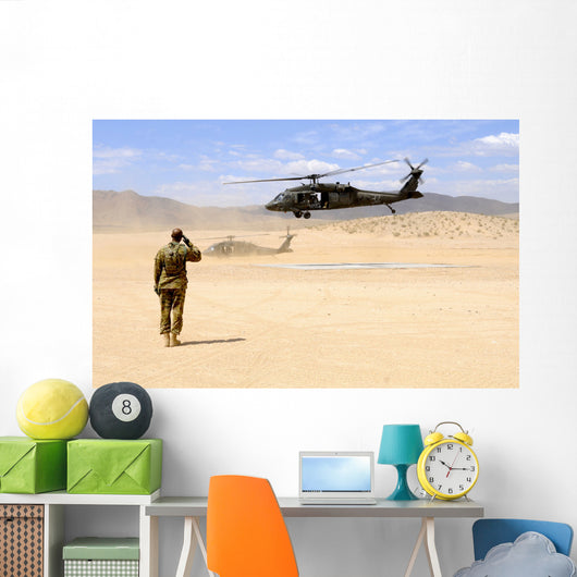 Brigade Aviation Officer Salutes Wall Decal
