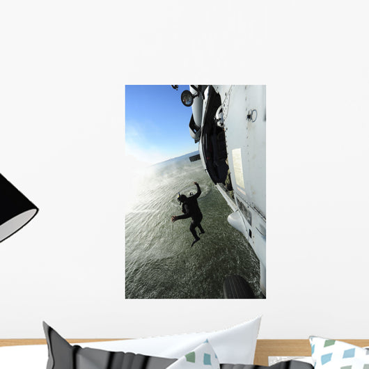 Naval Air Crewman Jumps Wall Decal