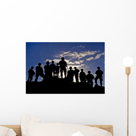 Soldiers Watch Troop Movements Wall Decal