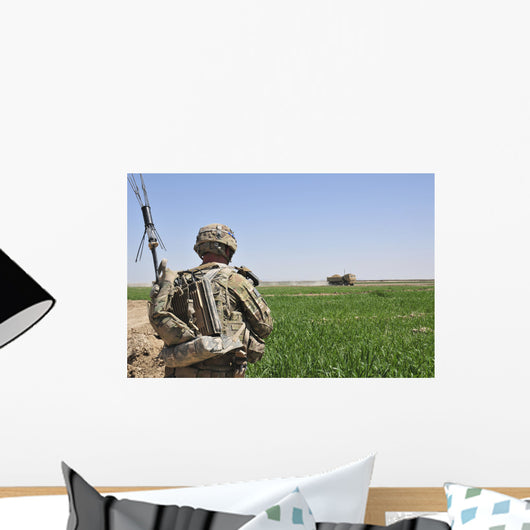 Us Soldier Provides Security Wall Decal Design 1
