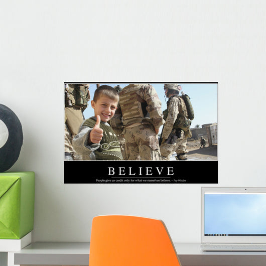 Believe Inspirational Quote and Wall Decal