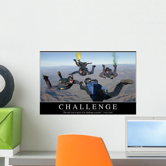Challenge Inspirational Quote and Wall Decal Design 2
