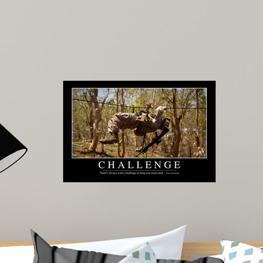 Challenge Inspirational Quote and Wall Decal Design 1