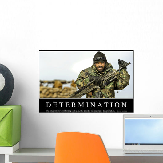 Determination Inspirational Quote and Wall Decal