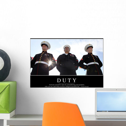 Duty Inspirational Quote and Wall Decal Design 1