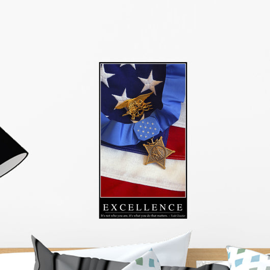 Excellence Inspirational Quote and Wall Decal