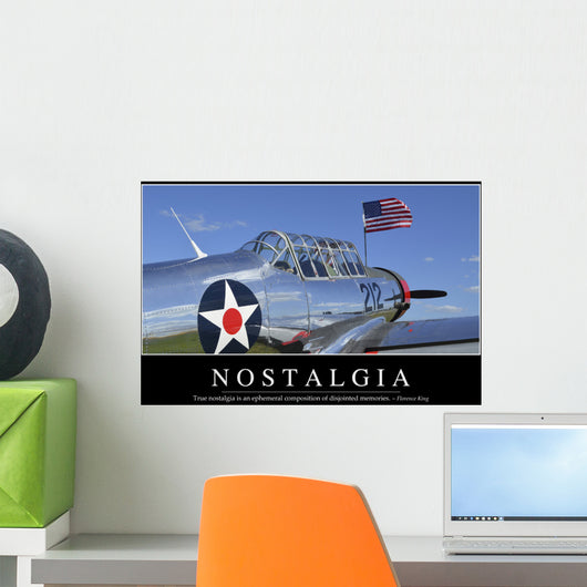 Nostalgia Inspirational Quote and Wall Decal