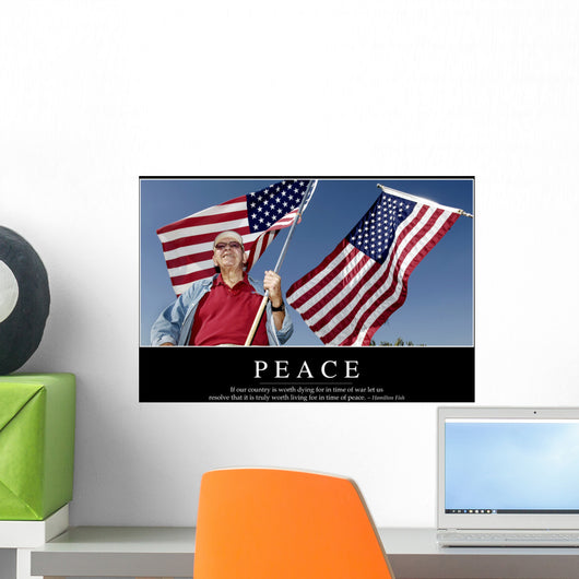 Peace Inspirational Quote and Wall Decal Design 1