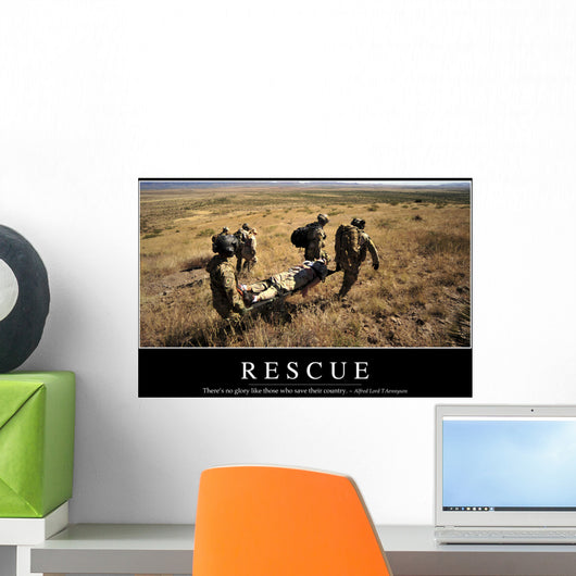 Rescue Inspirational Quote and Wall Decal Design 2