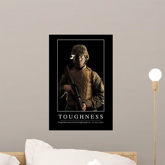 Toughness Inspirational Quote and Wall Decal Design 2