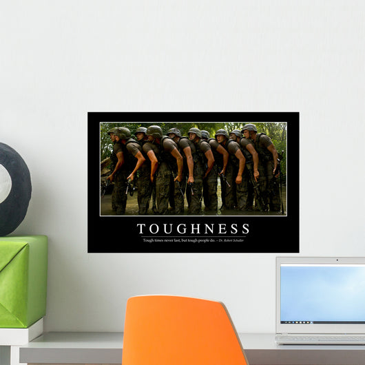 Toughness Inspirational Quote and Wall Decal Design 1