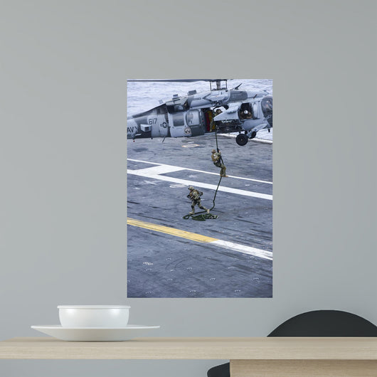 Members Conduct Fast Roping Wall Decal