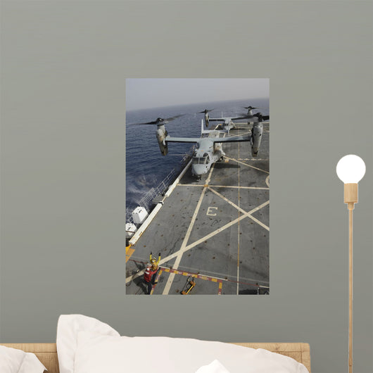 Mv-22 Osprey Lands aboard Wall Decal Design 1