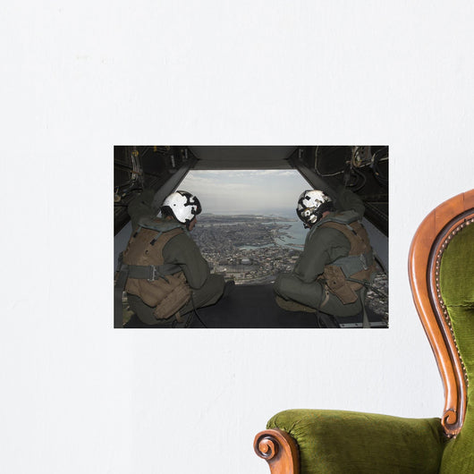 Us Marines Peer out Wall Decal