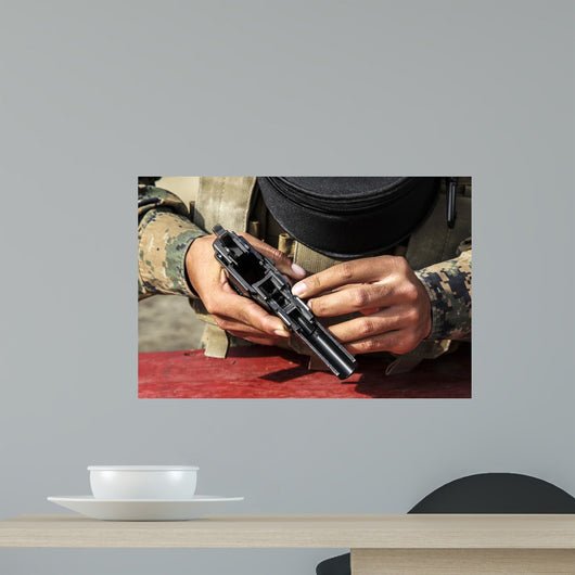 Us Marine Assembles M9 Wall Decal