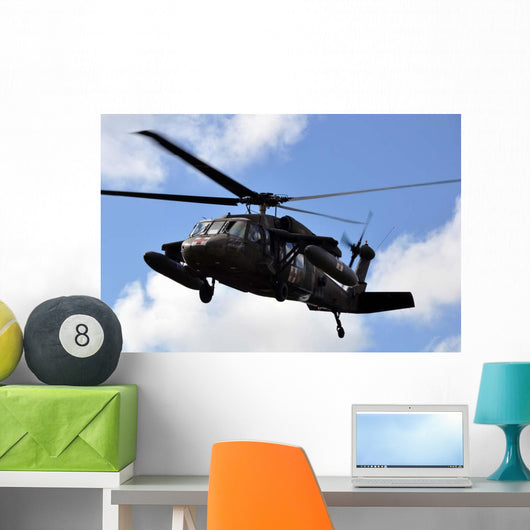 Uh-60 Black Hawk Helicopter Wall Decal