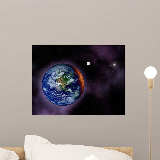 Earth Shown Outer Edges Wall Decal