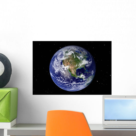 Full Earth Showing North Wall Decal Design 1