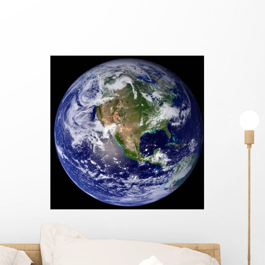 Full Earth Showing North Wall Decal Design 2
