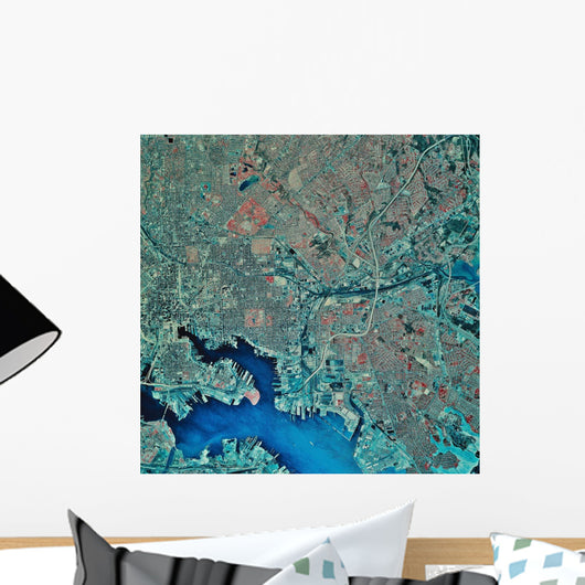 Satellite Baltimore Maryland Wall Decal
