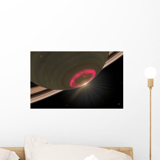 Cherry-red Aurora Hovering over Wall Decal