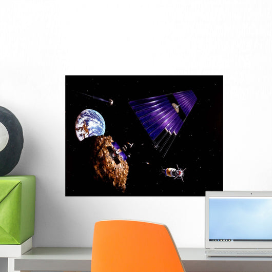 Asteroid Mining Mission to Wall Decal
