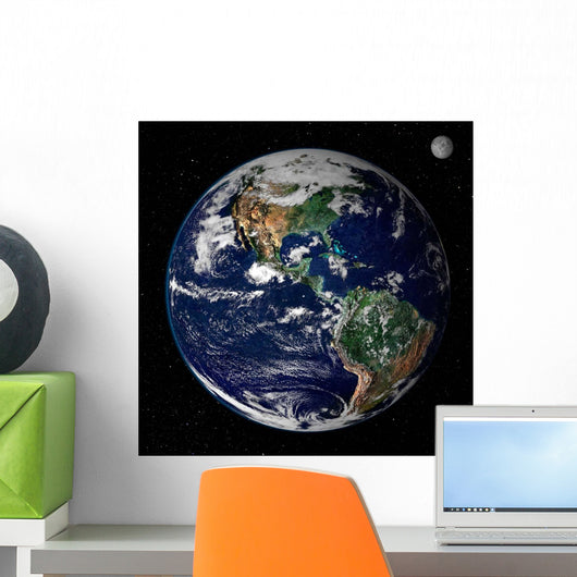 Full Earth Showing North Wall Decal Design 3