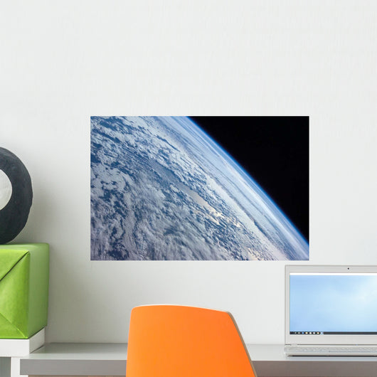 Earth's Horizon against Blackness Wall Decal