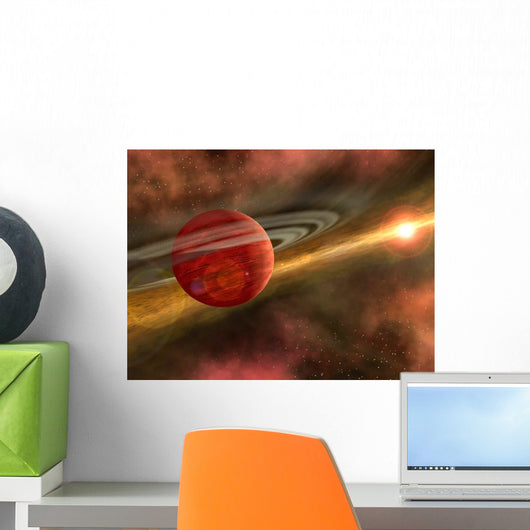 Possible Newfound Planet Spins Wall Decal