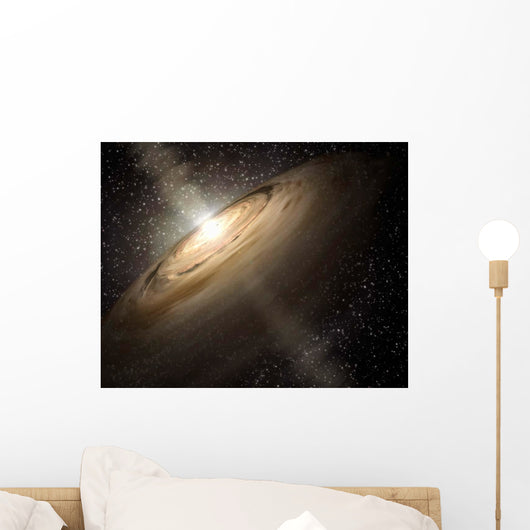 Dusty Disks Circling Star Wall Decal