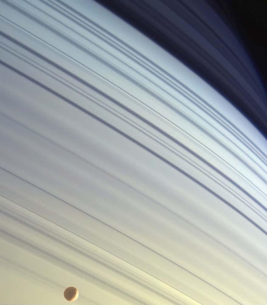 Mimas Drifts along Its Wall Decal Design 1