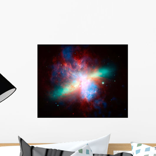 False-colored Messier 82 Galaxy Wall Decal
