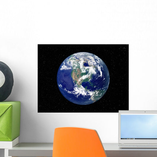 Fully Lit Earth Centered Wall Decal Design 4