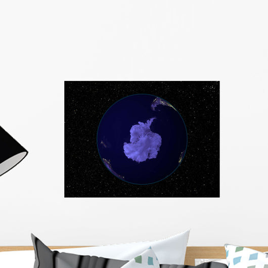 Full Earth Night Showing Wall Decal Design 8