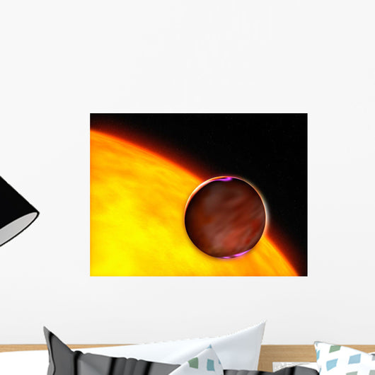 Close-up Extrasolar Planet Passing Wall Decal