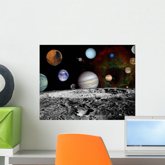 Montage Planets and Jupiter's Wall Decal