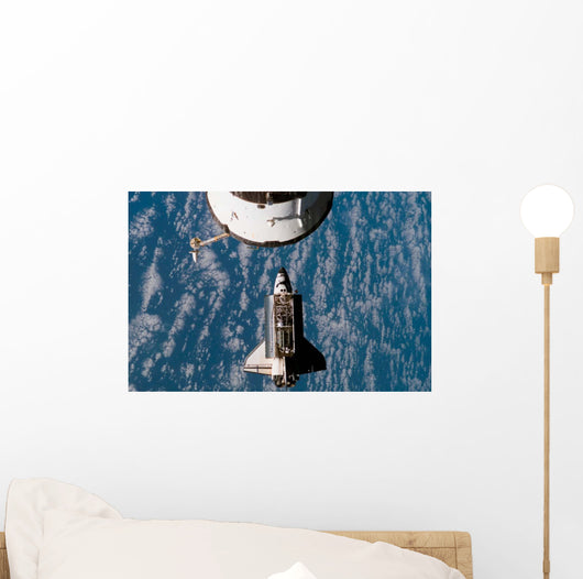 Space Shuttle Atlantis Approaching Wall Decal