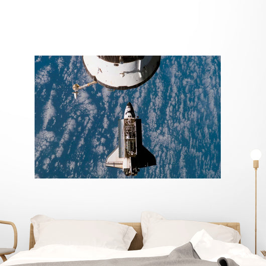 Space Shuttle Atlantis Approaching Wall Decal